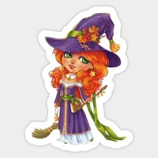 Hallowween Witch Chibi Sticker